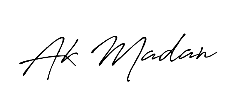 Use a signature maker to create a handwritten signature online. With this signature software, you can design (Antro_Vectra_Bolder) your own signature for name Ak Madan. Ak Madan signature style 7 images and pictures png
