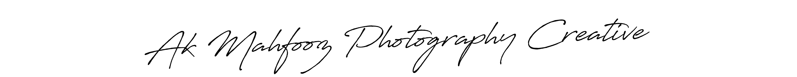 Make a beautiful signature design for name Ak Mahfooz Photography Creative. With this signature (Antro_Vectra_Bolder) style, you can create a handwritten signature for free. Ak Mahfooz Photography Creative signature style 7 images and pictures png