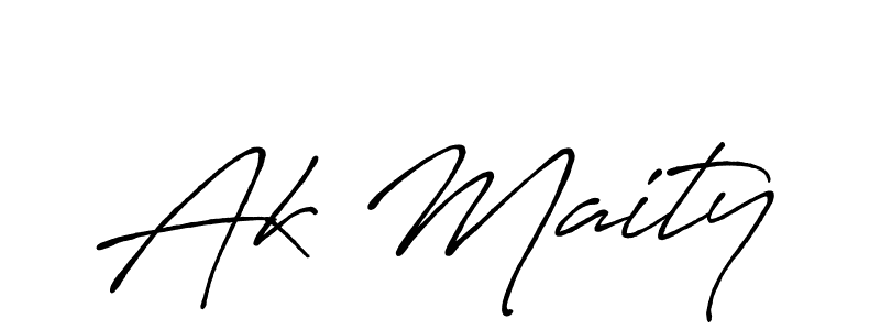 if you are searching for the best signature style for your name Ak Maity. so please give up your signature search. here we have designed multiple signature styles  using Antro_Vectra_Bolder. Ak Maity signature style 7 images and pictures png