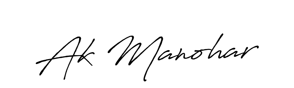 You can use this online signature creator to create a handwritten signature for the name Ak Manohar. This is the best online autograph maker. Ak Manohar signature style 7 images and pictures png