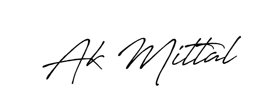 Use a signature maker to create a handwritten signature online. With this signature software, you can design (Antro_Vectra_Bolder) your own signature for name Ak Mittal. Ak Mittal signature style 7 images and pictures png
