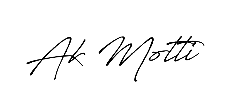 Create a beautiful signature design for name Ak Motti. With this signature (Antro_Vectra_Bolder) fonts, you can make a handwritten signature for free. Ak Motti signature style 7 images and pictures png