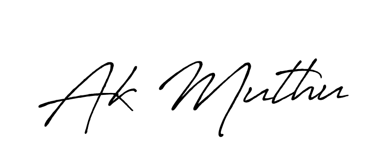 You should practise on your own different ways (Antro_Vectra_Bolder) to write your name (Ak Muthu) in signature. don't let someone else do it for you. Ak Muthu signature style 7 images and pictures png