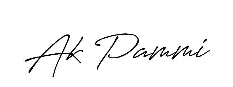 Create a beautiful signature design for name Ak Pammi. With this signature (Antro_Vectra_Bolder) fonts, you can make a handwritten signature for free. Ak Pammi signature style 7 images and pictures png