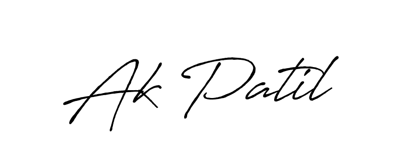 Make a beautiful signature design for name Ak Patil. Use this online signature maker to create a handwritten signature for free. Ak Patil signature style 7 images and pictures png
