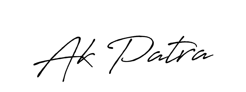 How to make Ak Patra name signature. Use Antro_Vectra_Bolder style for creating short signs online. This is the latest handwritten sign. Ak Patra signature style 7 images and pictures png