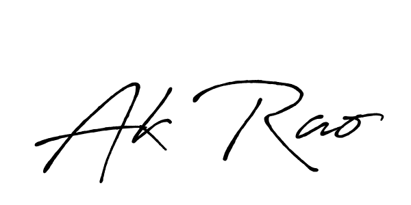 Create a beautiful signature design for name Ak Rao. With this signature (Antro_Vectra_Bolder) fonts, you can make a handwritten signature for free. Ak Rao signature style 7 images and pictures png