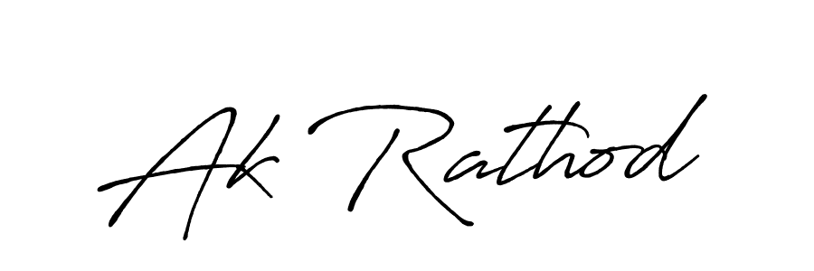 Design your own signature with our free online signature maker. With this signature software, you can create a handwritten (Antro_Vectra_Bolder) signature for name Ak Rathod. Ak Rathod signature style 7 images and pictures png