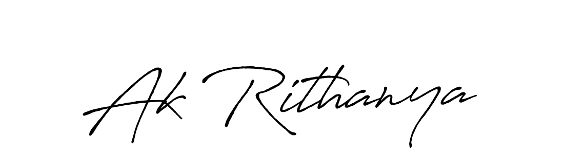 Create a beautiful signature design for name Ak Rithanya. With this signature (Antro_Vectra_Bolder) fonts, you can make a handwritten signature for free. Ak Rithanya signature style 7 images and pictures png