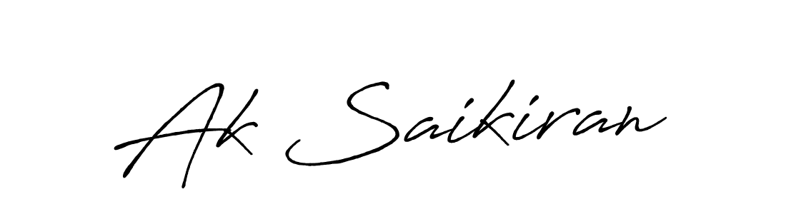 Make a beautiful signature design for name Ak Saikiran. Use this online signature maker to create a handwritten signature for free. Ak Saikiran signature style 7 images and pictures png