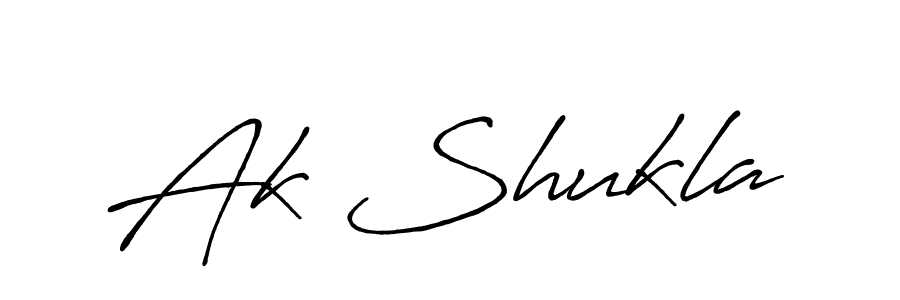 How to make Ak Shukla name signature. Use Antro_Vectra_Bolder style for creating short signs online. This is the latest handwritten sign. Ak Shukla signature style 7 images and pictures png