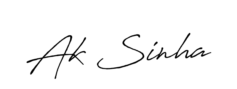 You should practise on your own different ways (Antro_Vectra_Bolder) to write your name (Ak Sinha) in signature. don't let someone else do it for you. Ak Sinha signature style 7 images and pictures png