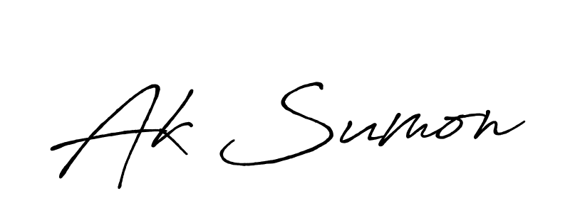 Make a beautiful signature design for name Ak Sumon. Use this online signature maker to create a handwritten signature for free. Ak Sumon signature style 7 images and pictures png