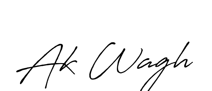 Design your own signature with our free online signature maker. With this signature software, you can create a handwritten (Antro_Vectra_Bolder) signature for name Ak Wagh. Ak Wagh signature style 7 images and pictures png