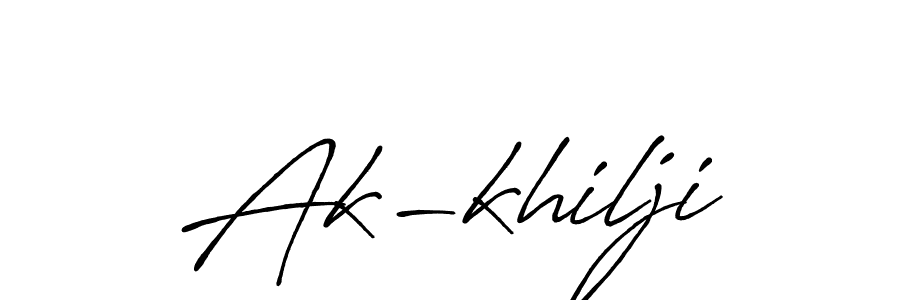 Antro_Vectra_Bolder is a professional signature style that is perfect for those who want to add a touch of class to their signature. It is also a great choice for those who want to make their signature more unique. Get Ak-khilji name to fancy signature for free. Ak-khilji signature style 7 images and pictures png