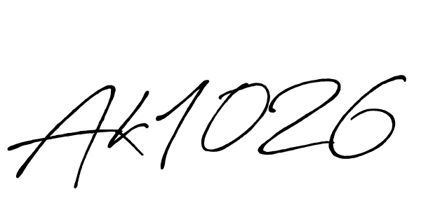 Create a beautiful signature design for name Ak1026. With this signature (Antro_Vectra_Bolder) fonts, you can make a handwritten signature for free. Ak1026 signature style 7 images and pictures png