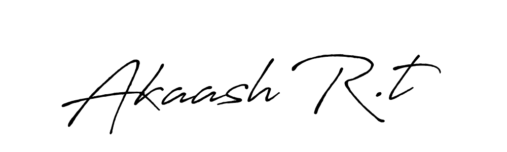 Akaash R.t stylish signature style. Best Handwritten Sign (Antro_Vectra_Bolder) for my name. Handwritten Signature Collection Ideas for my name Akaash R.t. Akaash R.t signature style 7 images and pictures png