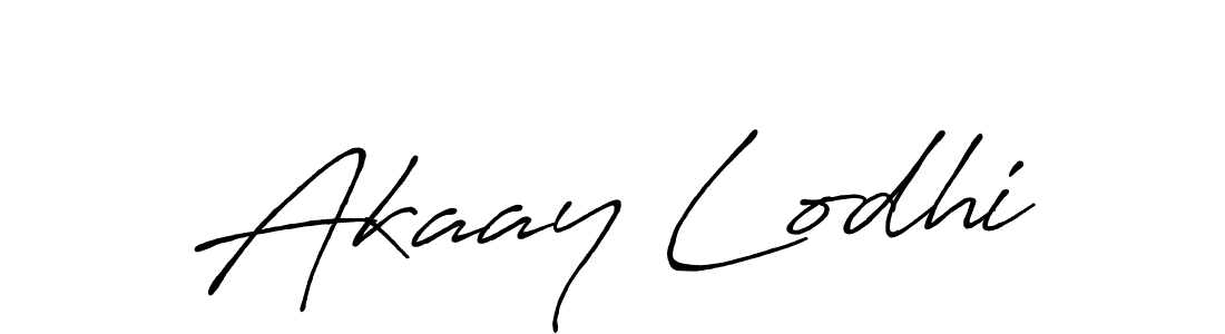 Akaay Lodhi stylish signature style. Best Handwritten Sign (Antro_Vectra_Bolder) for my name. Handwritten Signature Collection Ideas for my name Akaay Lodhi. Akaay Lodhi signature style 7 images and pictures png