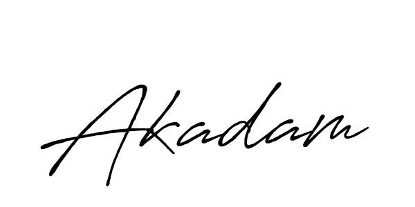 Design your own signature with our free online signature maker. With this signature software, you can create a handwritten (Antro_Vectra_Bolder) signature for name Akadam. Akadam signature style 7 images and pictures png