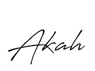 Create a beautiful signature design for name Akah. With this signature (Antro_Vectra_Bolder) fonts, you can make a handwritten signature for free. Akah signature style 7 images and pictures png
