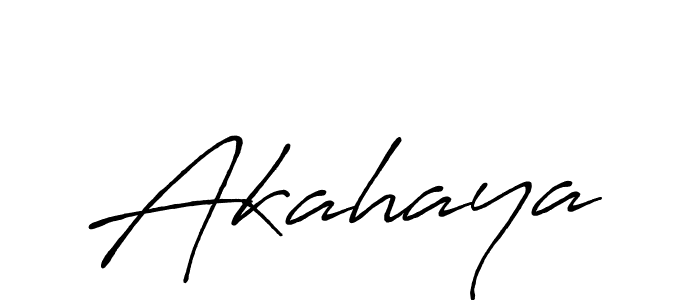 Design your own signature with our free online signature maker. With this signature software, you can create a handwritten (Antro_Vectra_Bolder) signature for name Akahaya. Akahaya signature style 7 images and pictures png