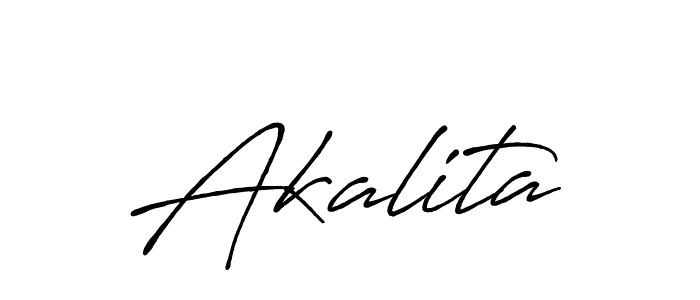 How to make Akalita name signature. Use Antro_Vectra_Bolder style for creating short signs online. This is the latest handwritten sign. Akalita signature style 7 images and pictures png
