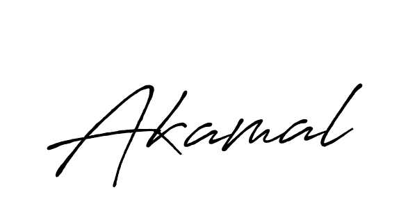 Design your own signature with our free online signature maker. With this signature software, you can create a handwritten (Antro_Vectra_Bolder) signature for name Akamal. Akamal signature style 7 images and pictures png