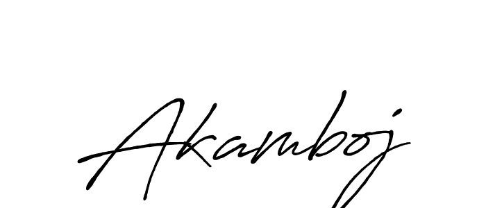 Make a beautiful signature design for name Akamboj. Use this online signature maker to create a handwritten signature for free. Akamboj signature style 7 images and pictures png
