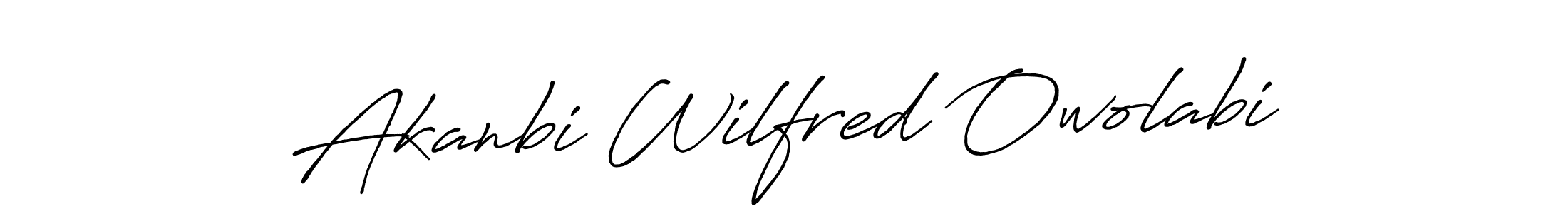 Also we have Akanbi Wilfred Owolabi name is the best signature style. Create professional handwritten signature collection using Antro_Vectra_Bolder autograph style. Akanbi Wilfred Owolabi signature style 7 images and pictures png