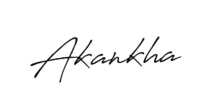 Similarly Antro_Vectra_Bolder is the best handwritten signature design. Signature creator online .You can use it as an online autograph creator for name Akankha. Akankha signature style 7 images and pictures png
