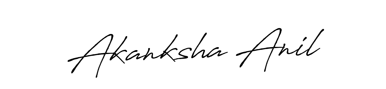 You should practise on your own different ways (Antro_Vectra_Bolder) to write your name (Akanksha Anil) in signature. don't let someone else do it for you. Akanksha Anil signature style 7 images and pictures png