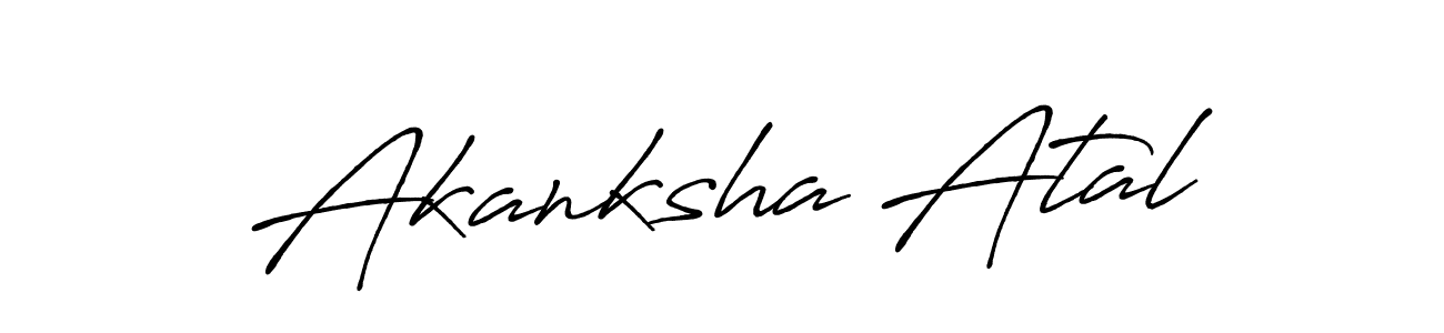 Also You can easily find your signature by using the search form. We will create Akanksha Atal name handwritten signature images for you free of cost using Antro_Vectra_Bolder sign style. Akanksha Atal signature style 7 images and pictures png