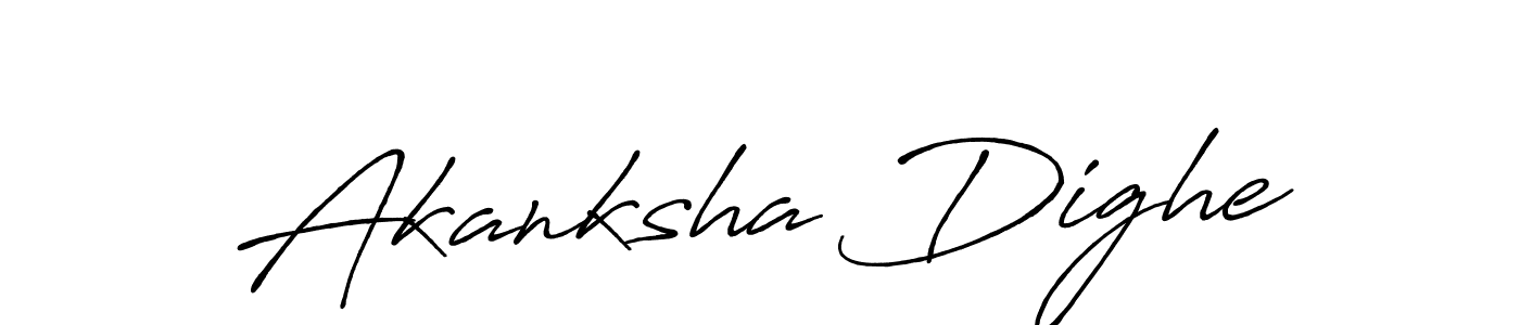 Akanksha Dighe stylish signature style. Best Handwritten Sign (Antro_Vectra_Bolder) for my name. Handwritten Signature Collection Ideas for my name Akanksha Dighe. Akanksha Dighe signature style 7 images and pictures png