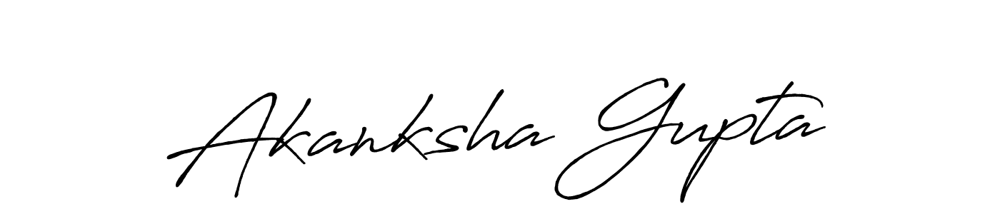 How to make Akanksha Gupta signature? Antro_Vectra_Bolder is a professional autograph style. Create handwritten signature for Akanksha Gupta name. Akanksha Gupta signature style 7 images and pictures png