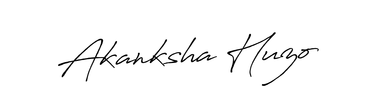 It looks lik you need a new signature style for name Akanksha Huzo. Design unique handwritten (Antro_Vectra_Bolder) signature with our free signature maker in just a few clicks. Akanksha Huzo signature style 7 images and pictures png