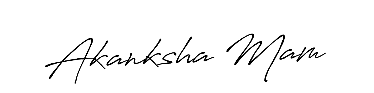 if you are searching for the best signature style for your name Akanksha Mam. so please give up your signature search. here we have designed multiple signature styles  using Antro_Vectra_Bolder. Akanksha Mam signature style 7 images and pictures png