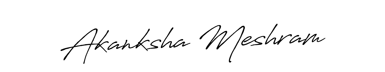 Akanksha Meshram stylish signature style. Best Handwritten Sign (Antro_Vectra_Bolder) for my name. Handwritten Signature Collection Ideas for my name Akanksha Meshram. Akanksha Meshram signature style 7 images and pictures png