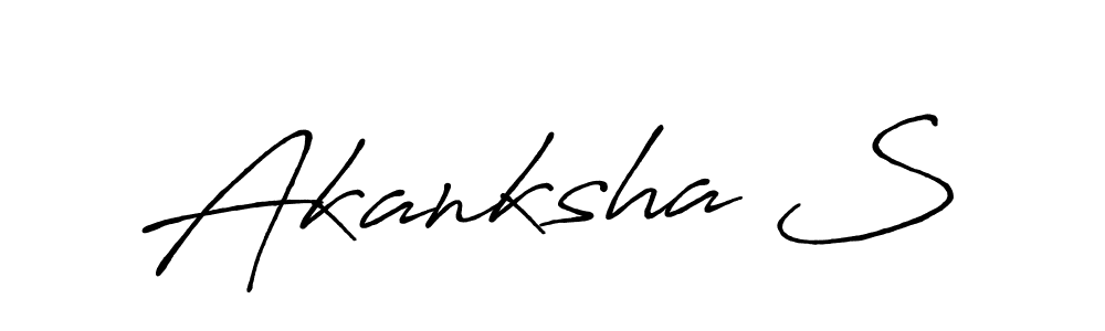 Akanksha S stylish signature style. Best Handwritten Sign (Antro_Vectra_Bolder) for my name. Handwritten Signature Collection Ideas for my name Akanksha S. Akanksha S signature style 7 images and pictures png