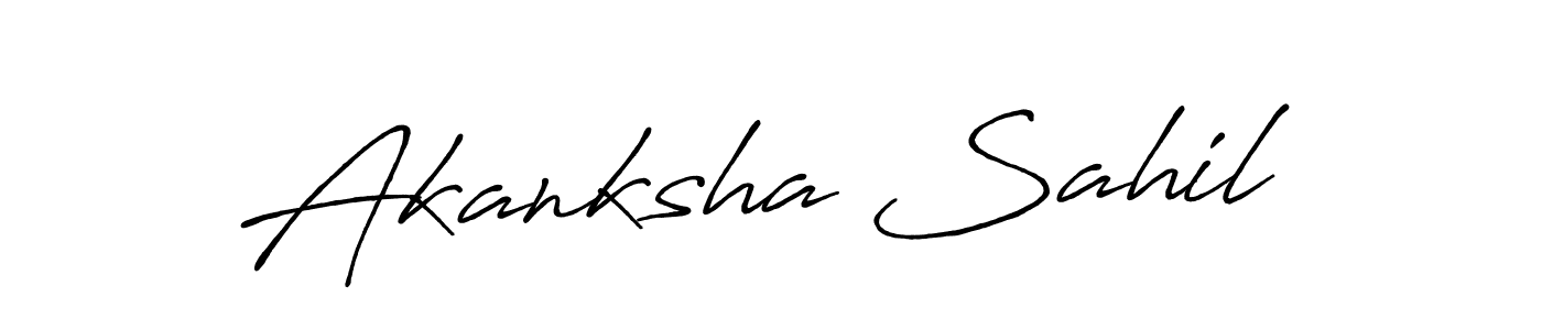 It looks lik you need a new signature style for name Akanksha Sahil. Design unique handwritten (Antro_Vectra_Bolder) signature with our free signature maker in just a few clicks. Akanksha Sahil signature style 7 images and pictures png