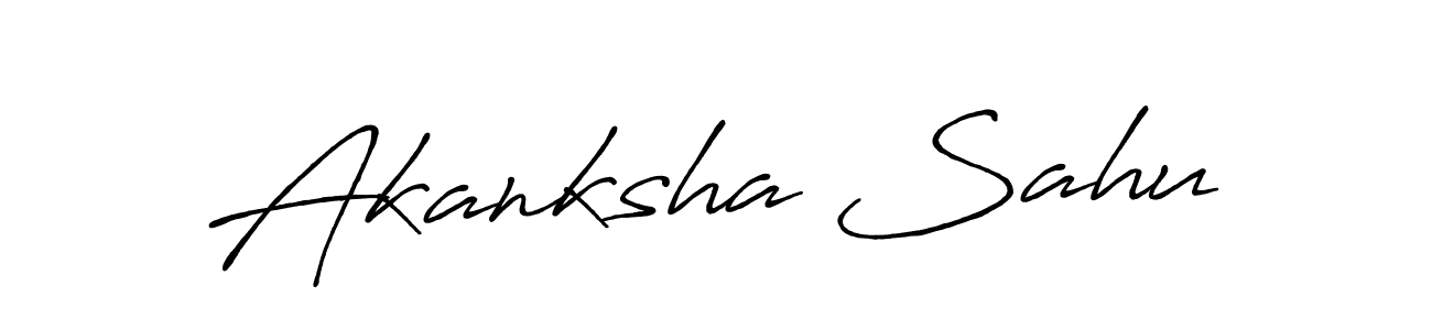Create a beautiful signature design for name Akanksha Sahu. With this signature (Antro_Vectra_Bolder) fonts, you can make a handwritten signature for free. Akanksha Sahu signature style 7 images and pictures png