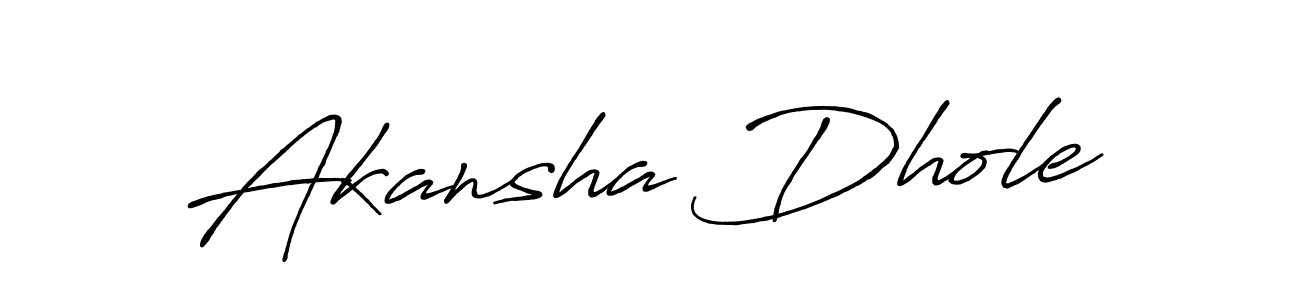 Make a beautiful signature design for name Akansha Dhole. Use this online signature maker to create a handwritten signature for free. Akansha Dhole signature style 7 images and pictures png