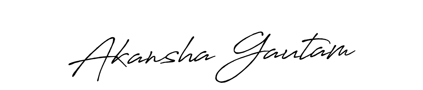 It looks lik you need a new signature style for name Akansha Gautam. Design unique handwritten (Antro_Vectra_Bolder) signature with our free signature maker in just a few clicks. Akansha Gautam signature style 7 images and pictures png