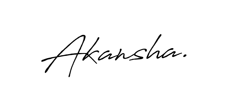 Use a signature maker to create a handwritten signature online. With this signature software, you can design (Antro_Vectra_Bolder) your own signature for name Akansha.. Akansha. signature style 7 images and pictures png