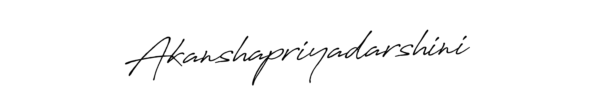 The best way (Antro_Vectra_Bolder) to make a short signature is to pick only two or three words in your name. The name Akanshapriyadarshini include a total of six letters. For converting this name. Akanshapriyadarshini signature style 7 images and pictures png