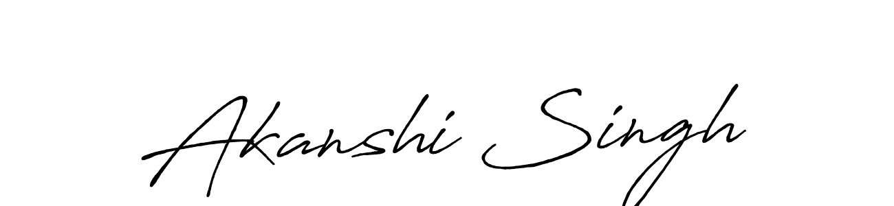 Design your own signature with our free online signature maker. With this signature software, you can create a handwritten (Antro_Vectra_Bolder) signature for name Akanshi Singh. Akanshi Singh signature style 7 images and pictures png