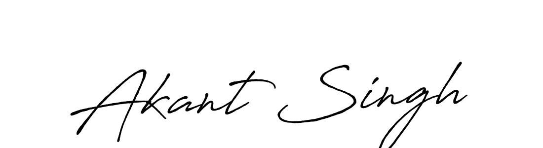 Design your own signature with our free online signature maker. With this signature software, you can create a handwritten (Antro_Vectra_Bolder) signature for name Akant Singh. Akant Singh signature style 7 images and pictures png