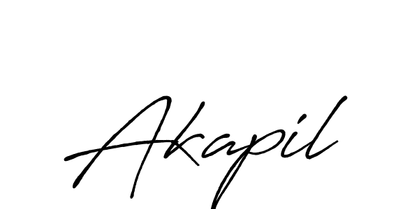 Design your own signature with our free online signature maker. With this signature software, you can create a handwritten (Antro_Vectra_Bolder) signature for name Akapil. Akapil signature style 7 images and pictures png
