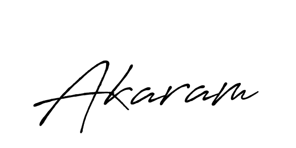 Design your own signature with our free online signature maker. With this signature software, you can create a handwritten (Antro_Vectra_Bolder) signature for name Akaram. Akaram signature style 7 images and pictures png