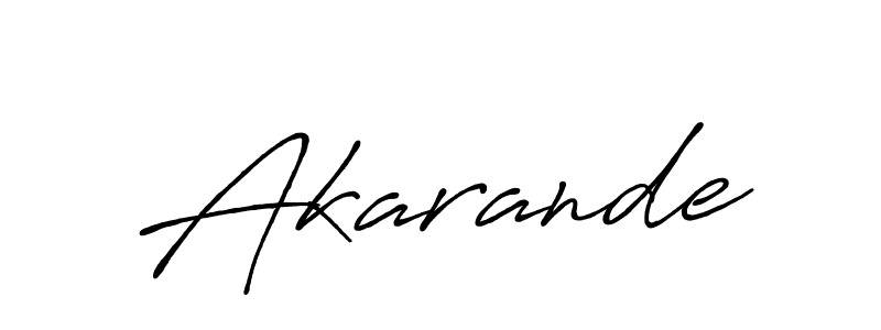 How to make Akarande signature? Antro_Vectra_Bolder is a professional autograph style. Create handwritten signature for Akarande name. Akarande signature style 7 images and pictures png