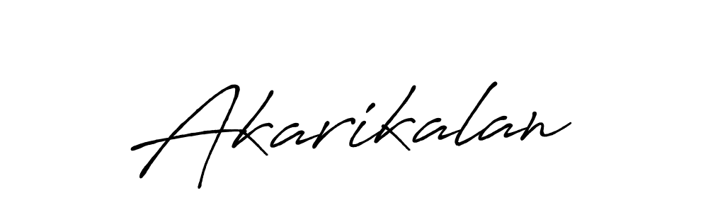 You should practise on your own different ways (Antro_Vectra_Bolder) to write your name (Akarikalan) in signature. don't let someone else do it for you. Akarikalan signature style 7 images and pictures png